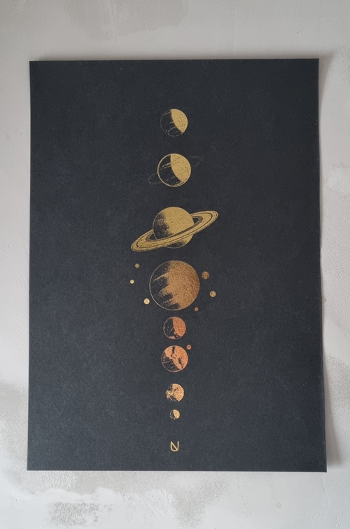 UniPosters planets foil poster