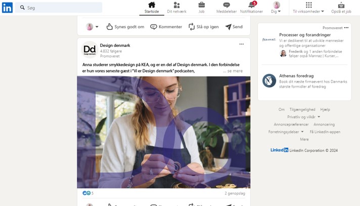 Design denmark podcast linkedin post