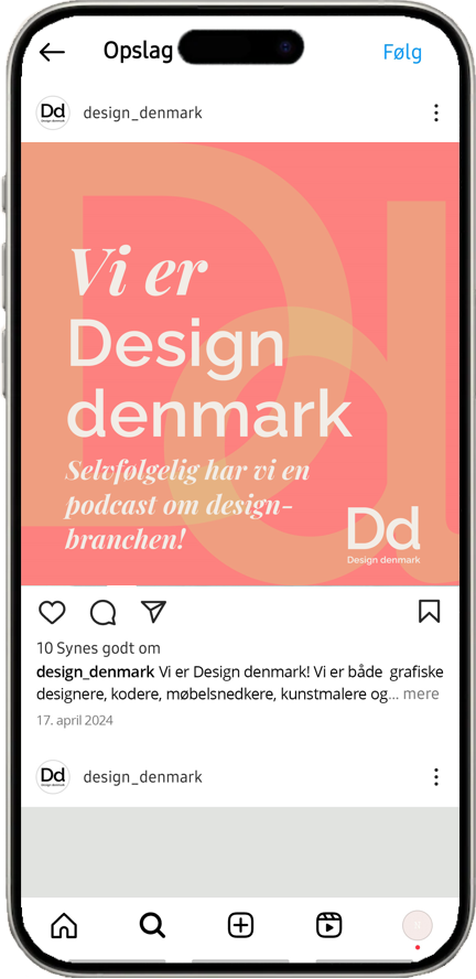 Design denmark podcast instagram post