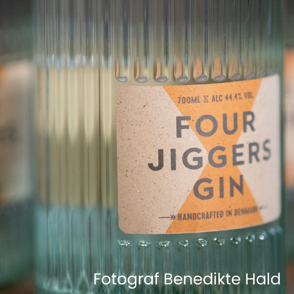 Four Jiggers Gin labels